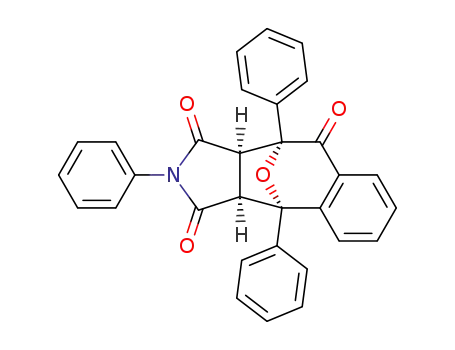2,4,10-triphenyl-(3a<i>c</i>,10a<i>c</i>)-3a,4,10,10a-tetrahydro-4<i>r</i>,10<i>c</i>-epioxido-benzo[4,5]cyclohepta[1,2-<i>c</i>]pyrrole-1,3,9-trione