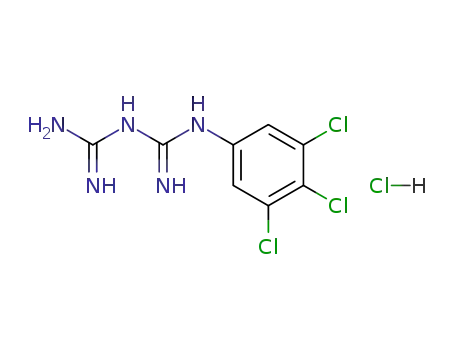 Molecular Structure of 35804-51-4 (1-(3,4,5-trichloro-phenyl)-biguanide; hydrochloride)