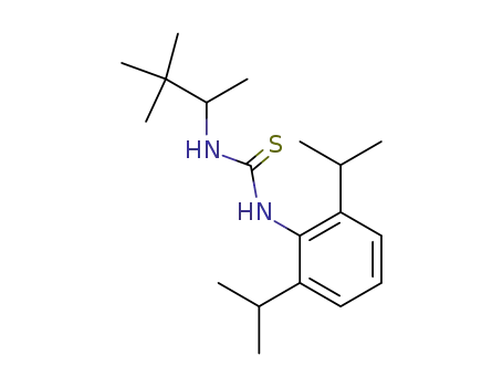 Molecular Structure of 67331-09-3 (Thiourea, N-[2,6-bis(1-methylethyl)phenyl]-N'-(1,2,2-trimethylpropyl)-)