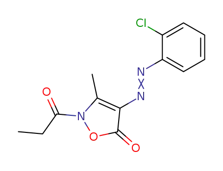 4-(2-chloro-phenylazo)-3-methyl-2-propionyl-2<i>H</i>-isoxazol-5-one