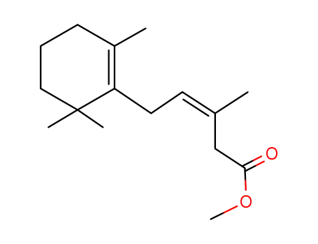 Molecular Structure of 29579-96-2 ((Z)-3-Methyl-5-(2,6,6-trimethyl-cyclohex-1-enyl)-pent-3-enoic acid methyl ester)