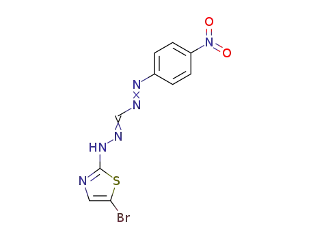 Diazenecarboxaldehyde, (4-nitrophenyl)-,
(5-bromo-2-thiazolyl)hydrazone