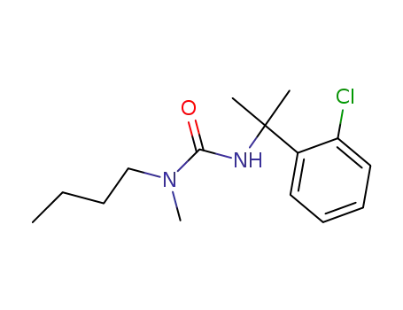Molecular Structure of 64796-37-8 (Urea, N-butyl-N'-[1-(2-chlorophenyl)-1-methylethyl]-N-methyl-)