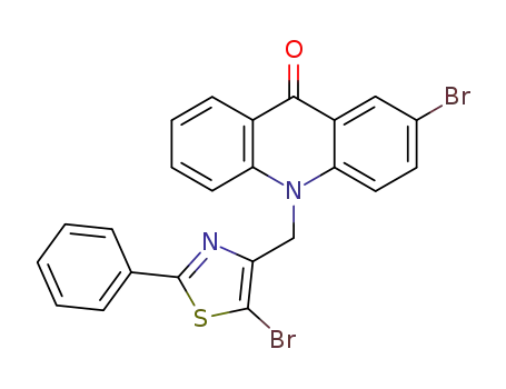 9(10H)-Acridinone, 2-bromo-10-[(5-bromo-2-phenyl-4-thiazolyl)methyl]-