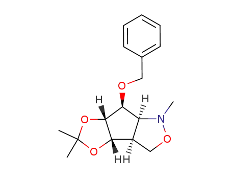 Molecular Structure of 73174-56-8 ((3a<i>S</i>)-7<i>t</i>-benzyloxy-1,5,5-trimethyl-(3a<i>r</i>,3b<i>t</i>,6a<i>t</i>,7a<i>c</i>)-hexahydro-[1,3]dioxolo[4',5':3,4]cyclopenta[1,2-<i>c</i>]isoxazole)