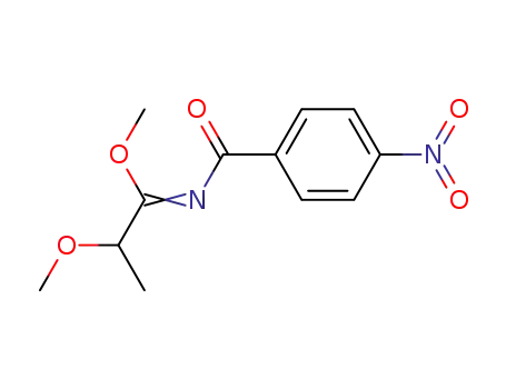 N-<p-Nitro-benzoyl>-α-methoxy-propioniminomethylether