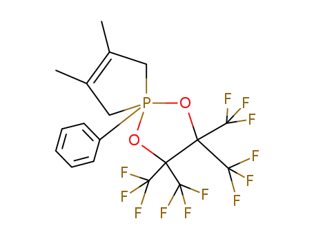 7,8-dimethyl-5-phenyl-2,2,3,3-tetrakis-trifluoromethyl-1,4-dioxa-5λ<sup>5</sup>-phospha-spiro[4.4]non-7-ene