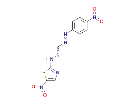 Molecular Structure of 63656-04-2 (Diazenecarboxaldehyde, (4-nitrophenyl)-, (5-nitro-2-thiazolyl)hydrazone)