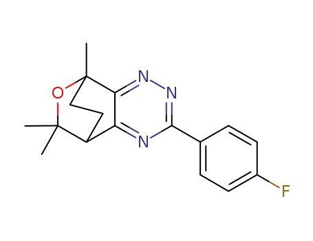 3-(4-fluoro-phenyl)-6,6,8-trimethyl-5,8-dihydro-6<i>H</i>-5,8-ethano-pyrano[4,3-<i>e</i>][1,2,4]triazine