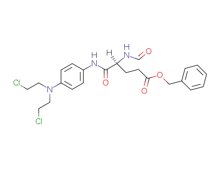 N-Formyl-L-glutaminsaeure-γ-benzylester-α-<4-<bis-(2-chlor-aethyl)-amino>-anilid>