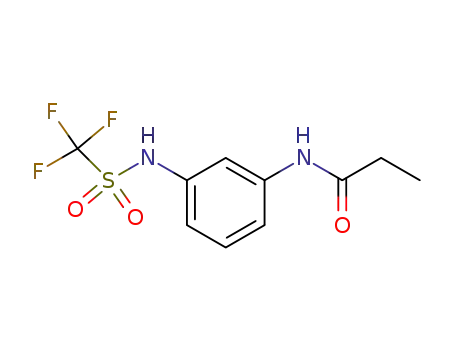 Molecular Structure of 57946-34-6 (N-(3-Trifluoromethanesulfonylamino-phenyl)-propionamide)