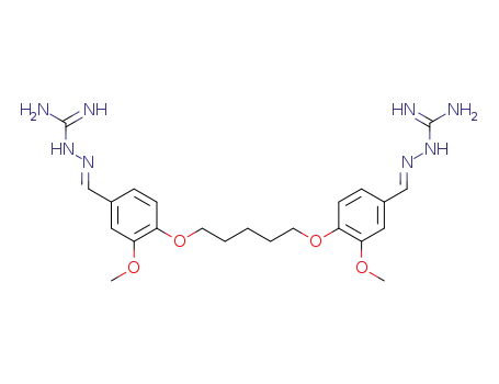 Molecular Structure of 118837-11-9 (3,3'-dimethoxy-4,4'-pentanediyldioxy-di-benzaldehyde bis-carbamimidoylhydrazone)