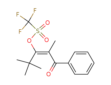 Trifluoro-methanesulfonic acid (E)-1-tert-butyl-2-methyl-3-oxo-3-phenyl-propenyl ester