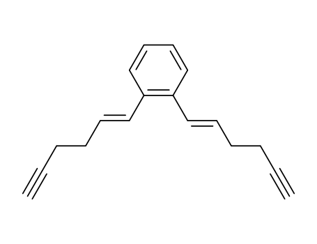 Molecular Structure of 58673-22-6 (trans,trans-1,2-Bis(1-hexen-5-inyl)benzol)