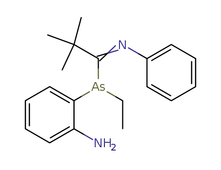 Benzenamine, 2-[[2,2-dimethyl-1-(phenylimino)propyl]ethylarsino]-