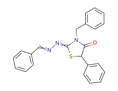 benzaldehyde (3-benzyl-4-oxo-5-phenyl-thiazolidin-2-ylidene)-hydrazone
