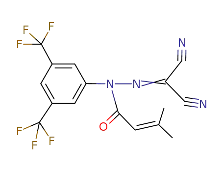 N-3-Methylcrotonoyl-dicyanocarbonyl-3,5-bistrifluoromethylphenylhydrazon