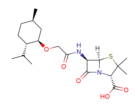 6β-(2-(1<i>R</i>)-menthyloxy-acetylamino)-penicillanic acid