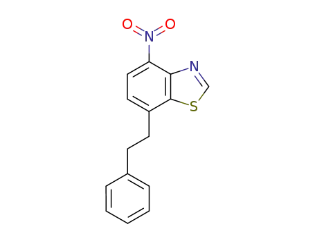 Molecular Structure of 63948-45-8 (Benzothiazole, 4-nitro-7-(2-phenylethyl)-)