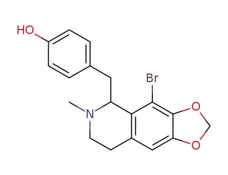 4-(4-bromo-6-methyl-5,6,7,8-tetrahydro-[1,3]dioxolo[4,5-<i>g</i>]isoquinolin-5-ylmethyl)-phenol
