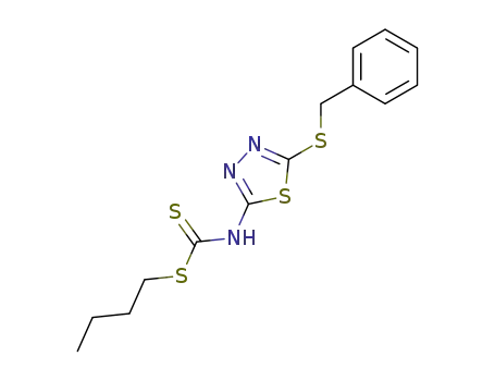 (5-benzylsulfanyl-[1,3,4]thiadiazol-2-yl)-dithiocarbamic acid butyl ester