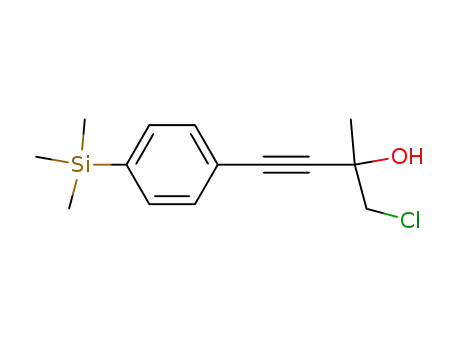 1-Chloro-2-methyl-4-(4-trimethylsilanyl-phenyl)-but-3-yn-2-ol