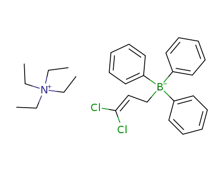 Molecular Structure of 65368-15-2 (C<sub>21</sub>H<sub>18</sub>BCl<sub>2</sub><sup>(1-)</sup>*C<sub>8</sub>H<sub>20</sub>N<sup>(1+)</sup>)