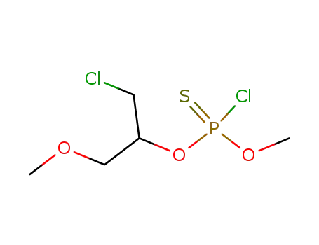 Molecular Structure of 28244-18-0 (thiophosphorochloridic acid <i>O</i>-(1-chloromethyl-2-methoxy-ethyl) ester <i>O</i>'-methyl ester)