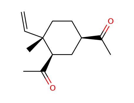 Molecular Structure of 51297-56-4 (1-((1R,2S,5R)-5-Acetyl-2-methyl-2-vinyl-cyclohexyl)-ethanone)