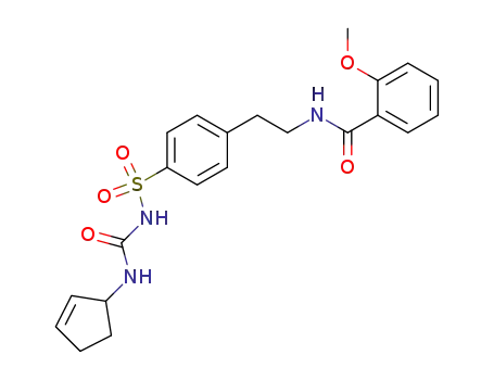 Benzamide,
N-[2-[4-[[[(2-cyclopenten-1-ylamino)carbonyl]amino]sulfonyl]phenyl]ethyl]
-2-methoxy-