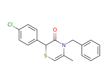 4-benzyl-2-(4-chloro-phenyl)-5-methyl-4<i>H</i>-[1,4]thiazin-3-one