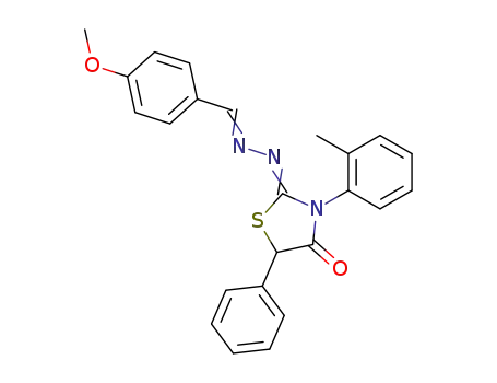 4-methoxy-benzaldehyde (4-oxo-5-phenyl-3-<i>o</i>-tolyl-thiazolidin-2-ylidene)-hydrazone