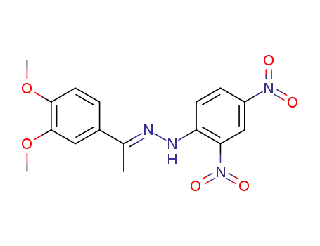 Molecular Structure of 79370-56-2 (Ethanone, 1-(3,4-dimethoxyphenyl)-, (2,4-dinitrophenyl)hydrazone)