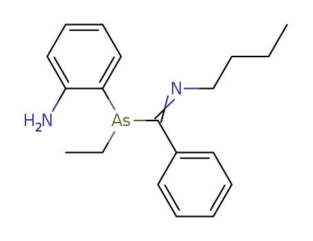 Benzenamine, 2-[[(butylimino)phenylmethyl]ethylarsino]-