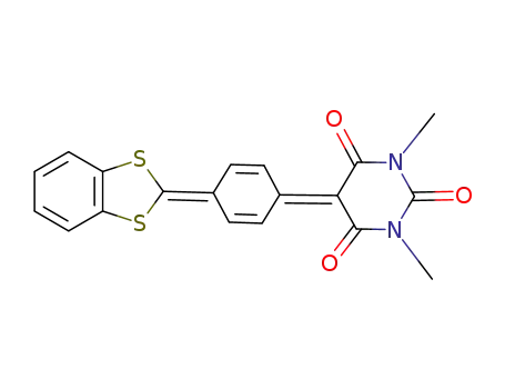 5-(4-benzo[1,3]dithiol-2-ylidene-cyclohexa-2,5-dienylidene)-1,3-dimethyl-pyrimidine-2,4,6-trione