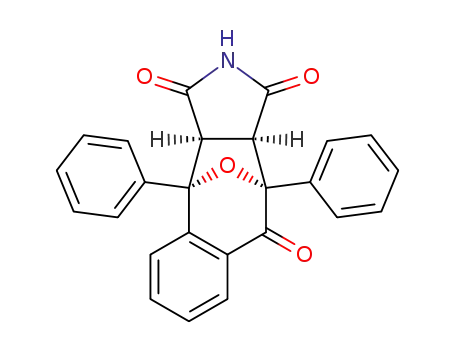 Molecular Structure of 36547-65-6 (4,10-diphenyl-(3a<i>c</i>,10a<i>c</i>)-3a,4,10,10a-tetrahydro-4<i>r</i>,10<i>c</i>-epioxido-benzo[4,5]cyclohepta[1,2-<i>c</i>]pyrrole-1,3,9-trione)