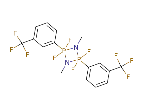 2.2.4.4-Tetrafluor-2.4-di-(m-trifluormethylphenyl)-N<sub>.</sub>N'-dimethyl-diazadiphosphetidin