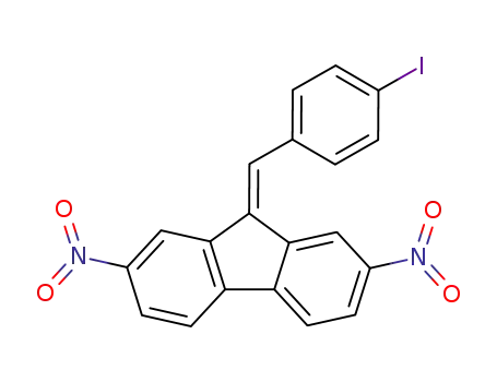 Molecular Structure of 65440-04-2 (9H-Fluorene, 9-[(4-iodophenyl)methylene]-2,7-dinitro-)
