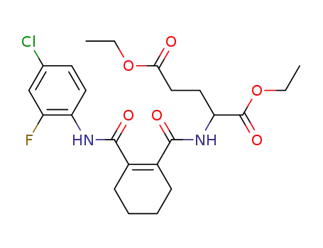 2-{[2-(4-Chloro-2-fluoro-phenylcarbamoyl)-cyclohex-1-enecarbonyl]-amino}-pentanedioic acid diethyl ester