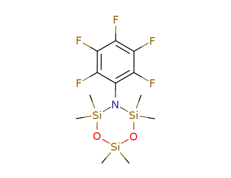 N-Pentafluorphenyl-1.1.3.3.5.5-hexamethylcyclotrisil-6-aza-2.4-dioxan