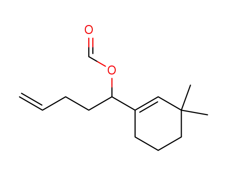 Molecular Structure of 56973-97-8 (1-(3,3-dimethyl-cyclohex-1-en-1-yl)-pent-4-en-1-yl formate)