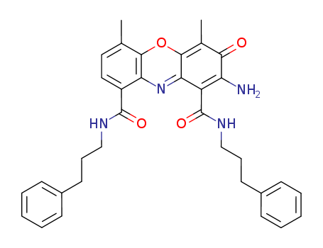 3H-Phenoxazine-1,9-dicarboxamide,2-amino-4,6-dimethyl-3-oxo-N1,N9-bis(3-phenylpropyl)- cas  63879-46-9