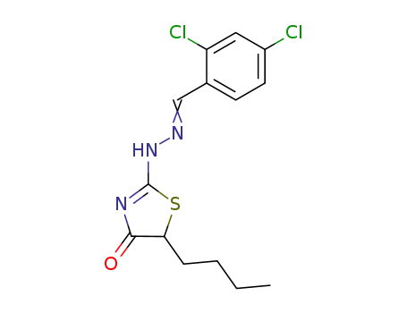 2,4-dichloro-benzaldehyde (5-butyl-4-oxo-thiazolidin-2-ylidene)-hydrazone