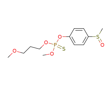 Molecular Structure of 28239-64-7 (Thiophosphoric acid O-(4-methanesulfinyl-phenyl) ester O'-(3-methoxy-propyl) ester O''-methyl ester)