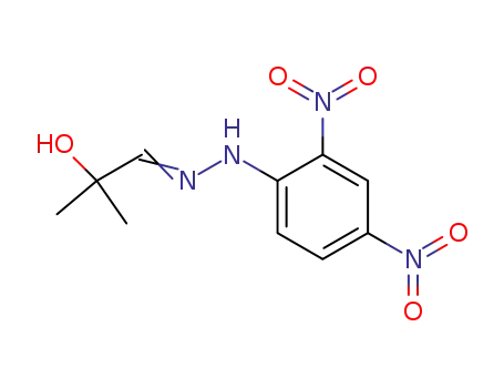 Molecular Structure of 7472-05-1 (2-Hydroxy-2-methylpropanal 2,4-dinitrophenyl hydrazone)