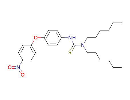 Molecular Structure of 36612-74-5 (1,1-Dihexyl-3-[4-(4-nitro-phenoxy)-phenyl]-thiourea)