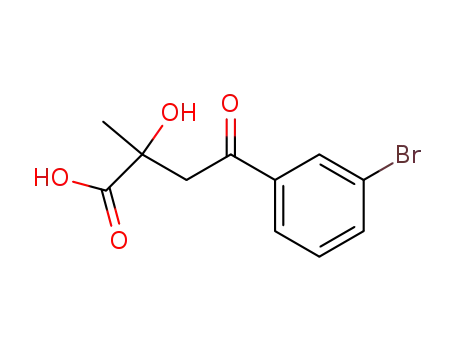 Molecular Structure of 29242-29-3 (4-(3-bromo-phenyl)-2-hydroxy-2-methyl-4-oxo-butyric acid)