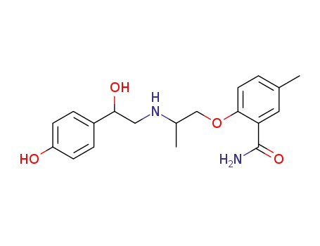 Molecular Structure of 47453-84-9 (2-{2-[2-Hydroxy-2-(4-hydroxy-phenyl)-ethylamino]-propoxy}-5-methyl-benzamide)