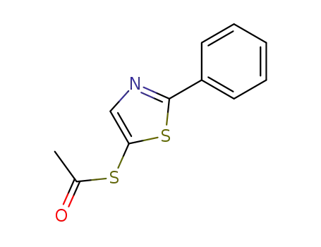 Molecular Structure of 24053-33-6 (5-acetylsulfanyl-2-phenyl-thiazole)