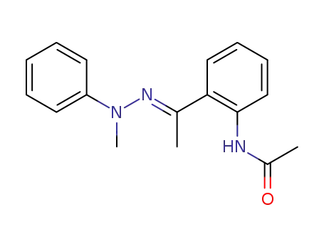 Molecular Structure of 101585-79-9 (1-(2-acetylamino-phenyl)-ethanone-(methyl-phenyl-hydrazone))